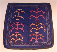 EMBROIDERED SILK AND COTTON CLOTH