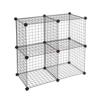 Amazon Basics 4-Cube Wire Grid Storage Shelves,