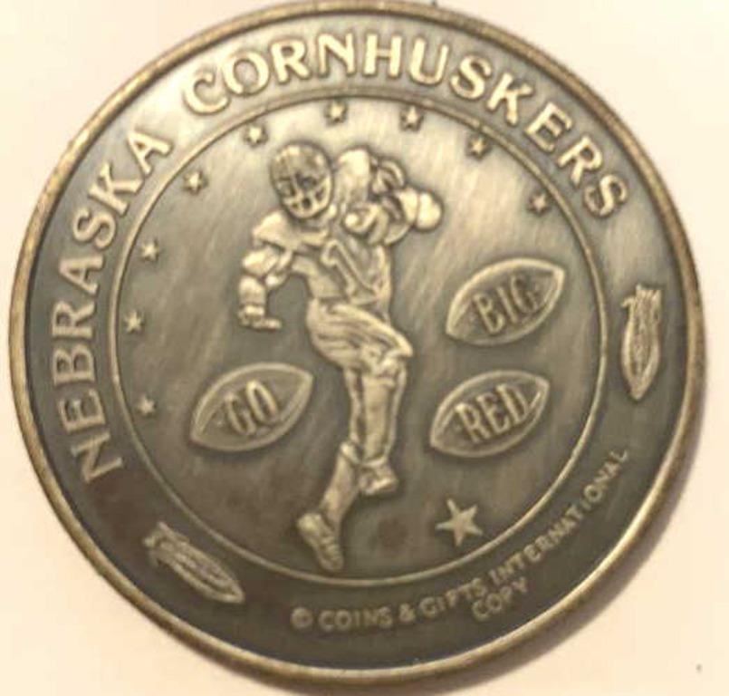 NEBRASKA Cornhusker Go Big Red Dollar Coin