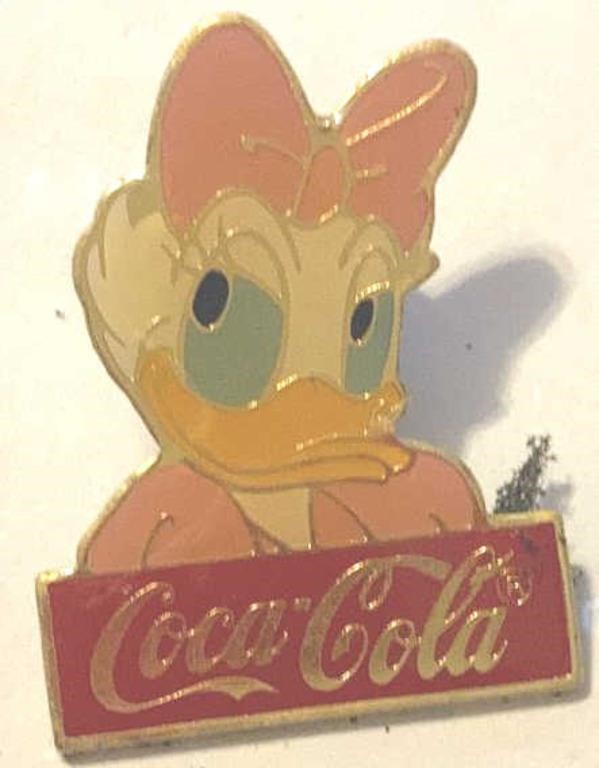 Vintage DISNEY Daisy Duck COCA COLA Pin