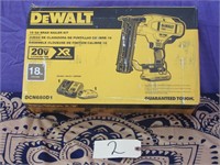 New Dewalt DCN680D1 20V Max 18GA Brad Nailer Kit
