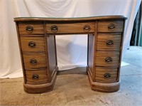 Knee Hole Desk with 9 drawers