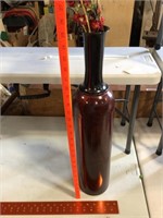 Very tall metal home decor vase