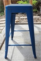 Blue Vintage Metal Stool