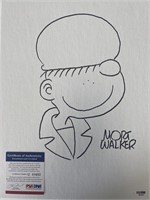 Mort Walker Beetle Bailey hand drawn and signed sk