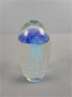 Art Glass Jellyfish Paperweight