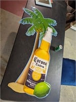 Corona Beer Palm Tree Metal Sign