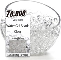 SEALED-70,000 Clear Water Gel Beads for Vases x2