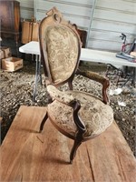 Antique chair on casters- needs upholstery work