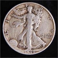 1940-S Walking Liberty Half-Dollar Silver Coin