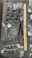 Turquoise and silver jewelry