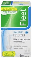 Fleet Laxative Saline Enema, 4 - 4.5 Oz Bottles