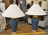 Ceramic Table Lamps Pair