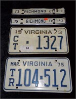 Vintage Richmond License Plates