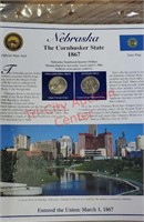 2006 Nebraska State Quarters /Stamps Panel by