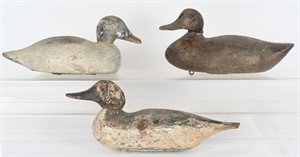 3- VINTAGE DUCK WOOD DECOYS