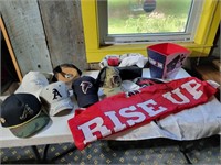 Atlanta Falcons/Hawks/Braves Hats and Memorabilia