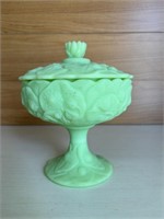 Vintage Fenton Satin Water Lily Candy Dish