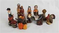 Lot Of Assorted Thanksgiving Figurines