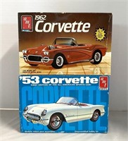 Two AMT Corvette Model Kits with Boxes