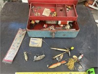 Fishing lures and tackle box