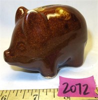 Small Stoneware Piggy Bank