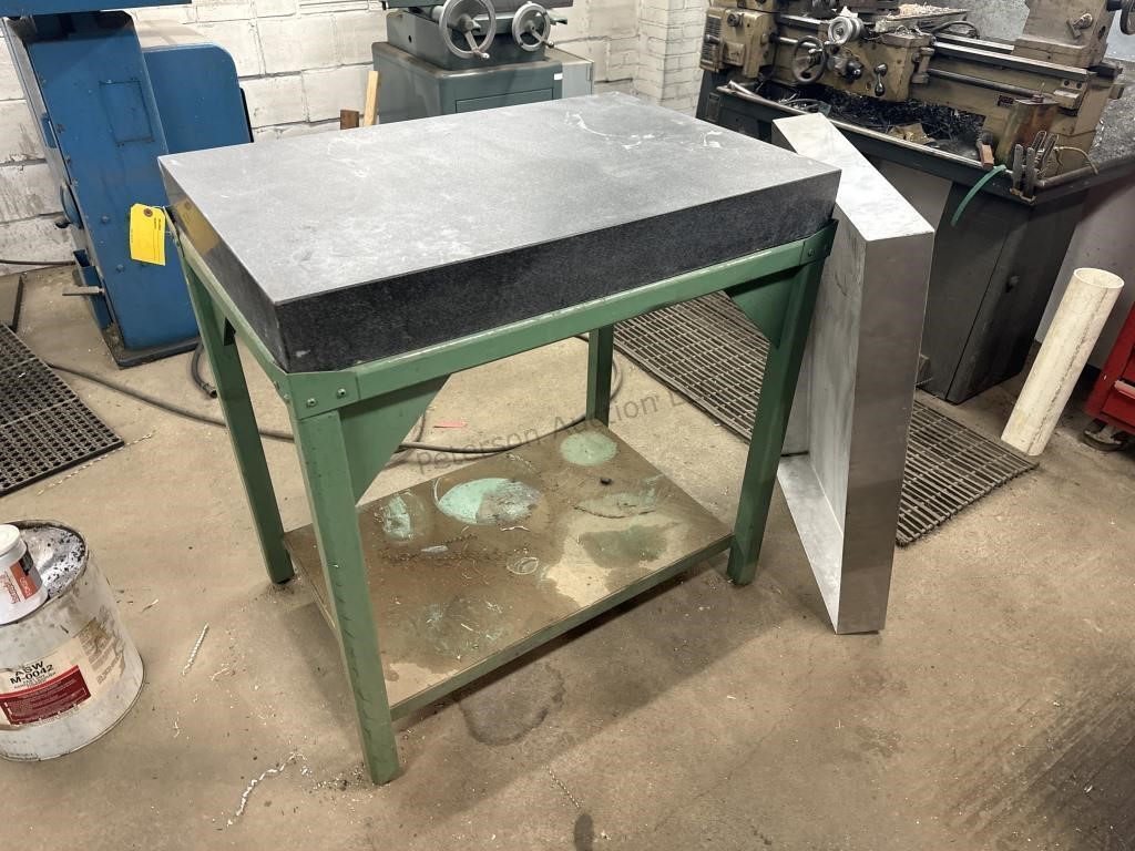 Stone Surface Plate Table With Metal Cover