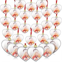 Skylety Photo Ornament Ball Plastic Valentine Hang