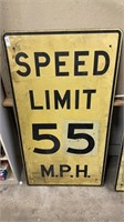 Speed limit 55 M.P.H 4 1/2 foot tall