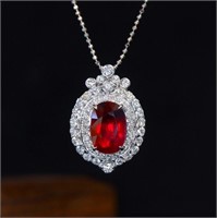 3.1ct Pigeon Blood Ruby 18Kt Gold Pendant