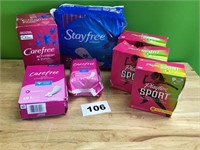 Large lot of Tampons & Pads lot of 7