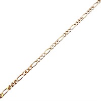 16" Figaro Link Chain Necklace 14k Yellow Gold