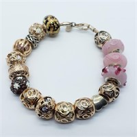 $800 S/Sil 17 Bead Bracelet
