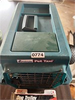 Pet taxi and 20ft dog lead.