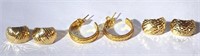 (3) Sterling Silver Gold Wash Earrings