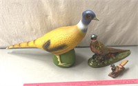 Plastic pheasant decoy/other pheasant figurines