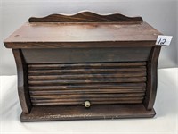 Vintage Wooden Counter Top Bread Box