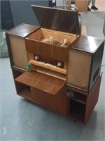 Vintage Console Stereo w/ Mobile Cabinet