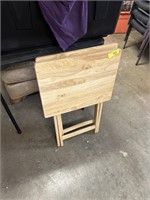 2PC FOLDING WOOD TV TRAYS