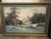 Framed oil on canvas  42” x 31” signed