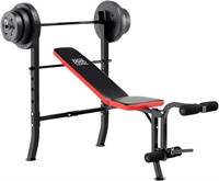 Marcy Weight Bench  80-100 lbs Set - Black/Red