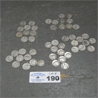 (50) Silver Mercury Dimes