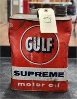 "Gulf" Supreme Motor Oil Can