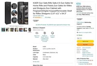 B6457  KAER Gun Safe, Rifle Safe, 11.8" x 11" x 54