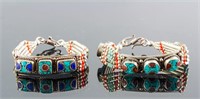 Pair of Chinese Gem Stone Bracelet