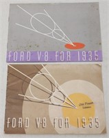 (2) 1935 Ford V8 Colored Sales Brochure 
Sold