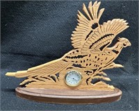 PHEASENT WOOD CUTOUT DESK DECOR