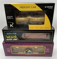 3 O Scale Freight Cars,K-Line,MTH,Weaver,NIB