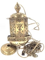 Pierced Indiana Brass Hanging Lamp