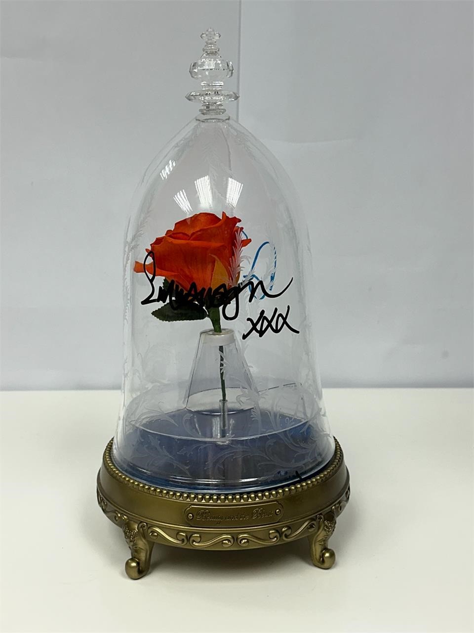 Autograph COA Beauty Beast Rose Stand Speaker